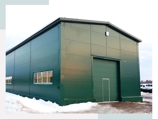 Двускатные ангары в Подольске