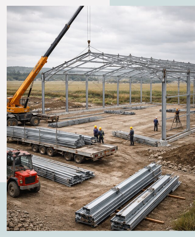 Строительство ангаров для сельхозтехники в Подольске под ключ