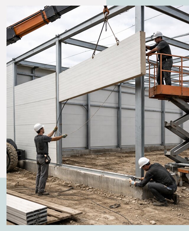 Строительство складов из сэндвич панелей в Подольске под ключ